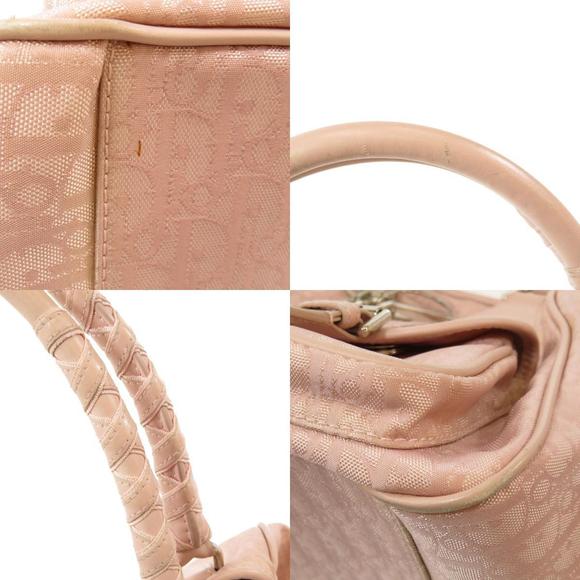 Christian Dior Trotter Pattern Tote Bag Nylon Jacquard Pink - Picture 8 of 9
